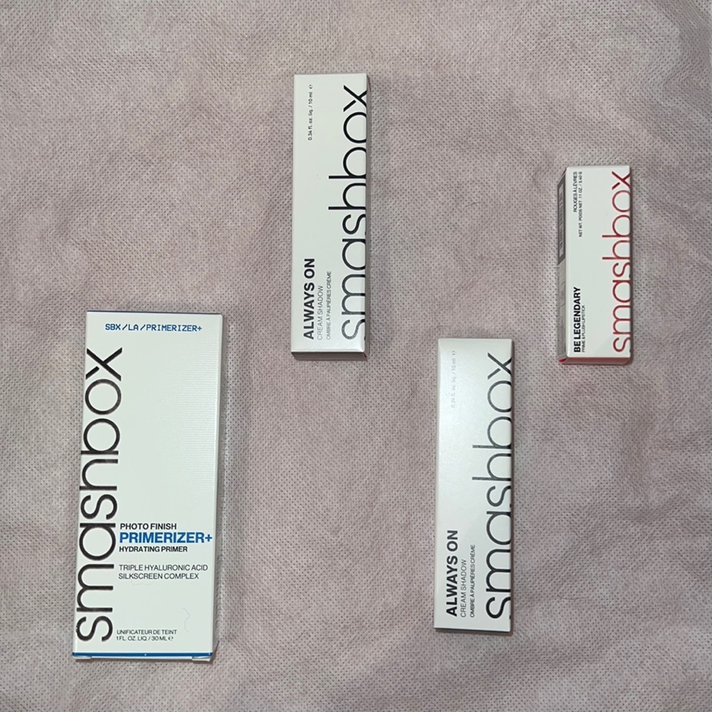 Lot of 4 Smashbox Cosmetics NWT Unopened Primer 2 Cream Eyeshadows Lipstick